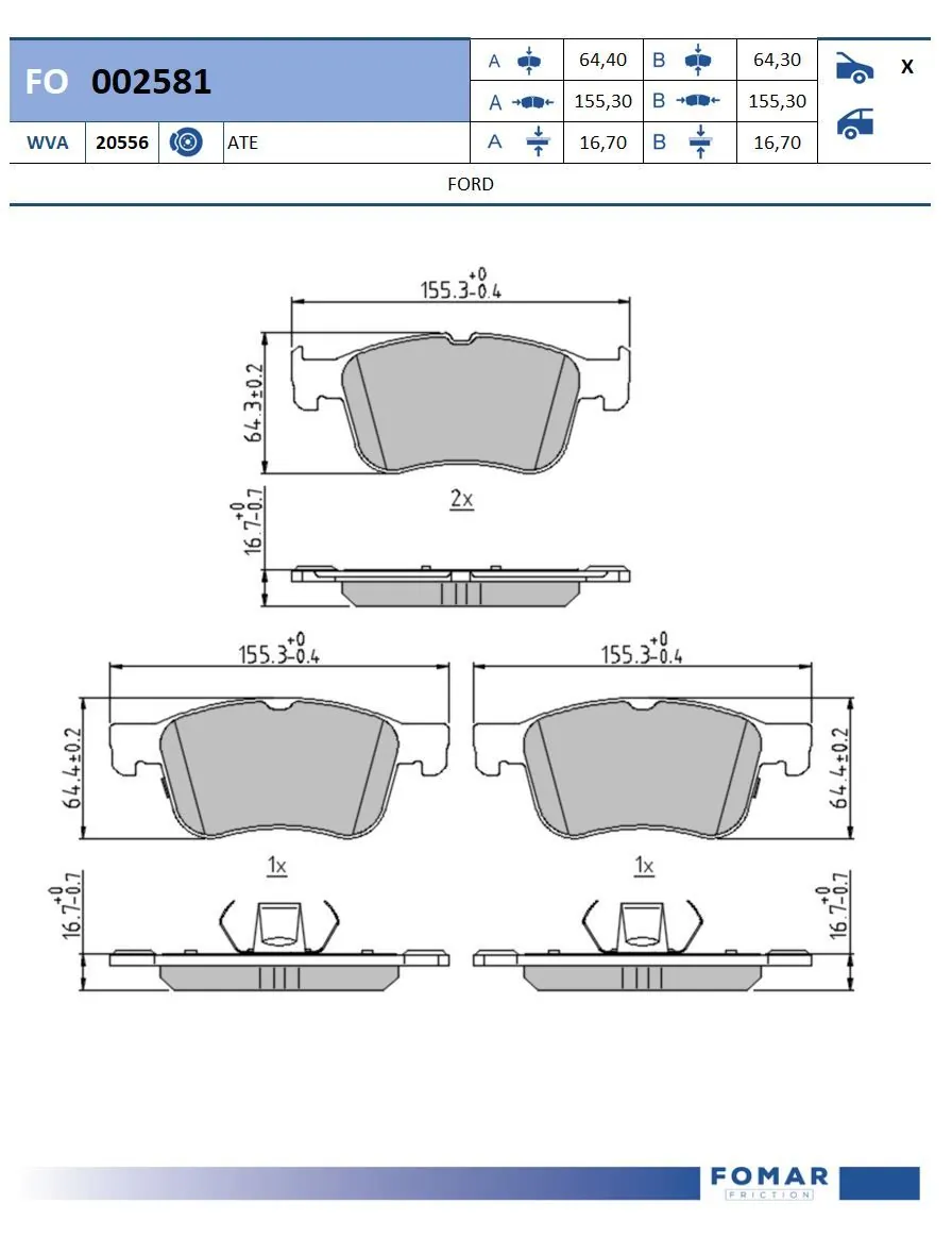 Brake Pad Set, disc brake